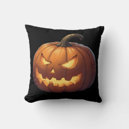 Cojín Decorativo Cara de calabaza asustada