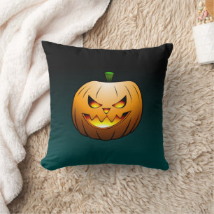 Cojín Decorativo Cara de calabaza de Halloween espeluznante