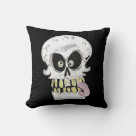 Cojín Decorativo cara de esqueleto de cráneo tonto
