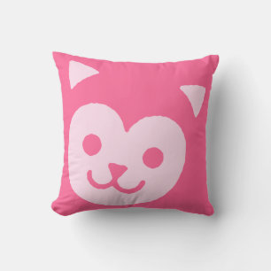 Cojín Decorativo Cara de gato gatito dulce lindo Kawaii