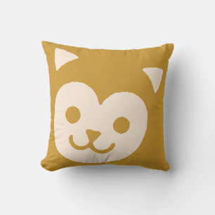 Cojín Decorativo Cara de gato gatito dulce lindo Kawaii