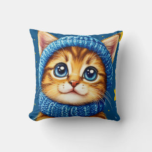Cojín Decorativo Cara de Gato Jengibre Lindo