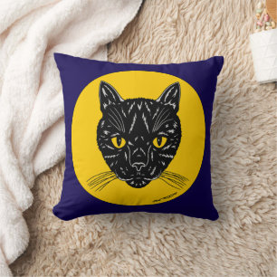 Cojín Decorativo Cara de gato negro
