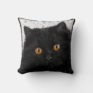 Cojín Decorativo Cara de gato persa negro