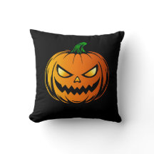 Cara de horror de calabaza brillante - Halloween