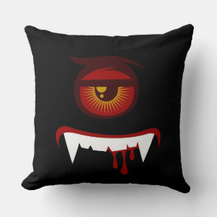 Cojín Decorativo Cara de monstruo de sangre linda