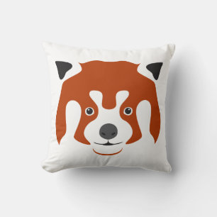 COJÍN DECORATIVO CARA DE PANDA ROJO