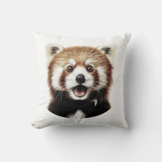 Cojín Decorativo Cara de panda rojo
