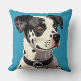 Cojín Decorativo Cara de perro dálmata linda decoración acogedora p