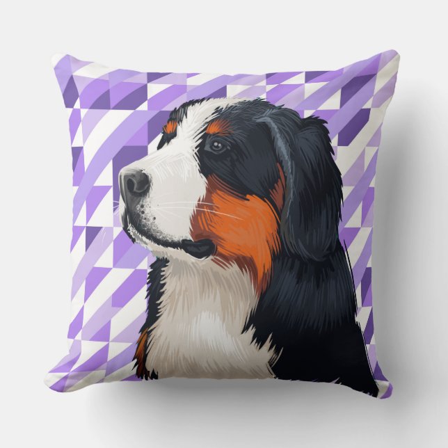 COJÍN DECORATIVO CARA DE PERRO DE MONTAÑA BERNÉS (Anverso)