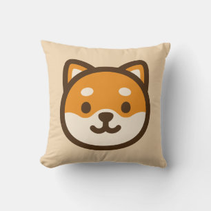 Cojín Decorativo Cara de perro Shiba Inu linda
