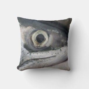 Cojín Decorativo Cara de salmón plateado