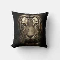 Cara de tigre en tonos sepia