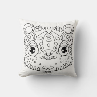 Cojín Decorativo Cara de Tigre Kawaii