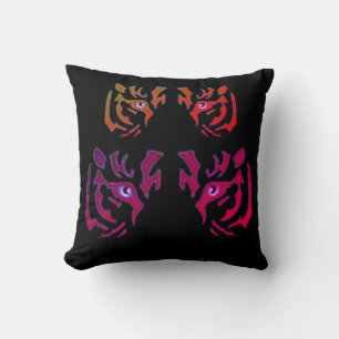 Cojín Decorativo Cara de Tigre Negro