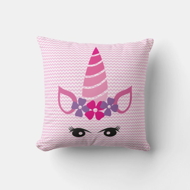 Cojín Decorativo Cara de unicornio (Anverso)