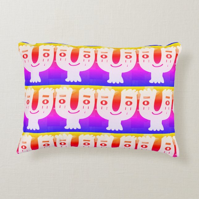 Cojín Decorativo Cara feliz de la mañana del domingo (Reverso)