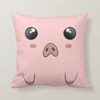 Cojín Decorativo Cara linda del cerdo del animado