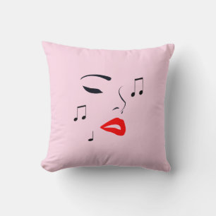Cojín Decorativo Cara musical femenina