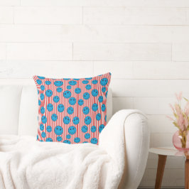 Cojín Decorativo Cara sonriente retro patriota