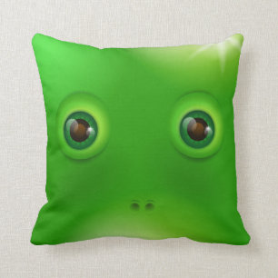 Cojín Decorativo Cara verde del monstruo