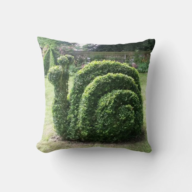 Cojín Decorativo Caracol del Topiary para el jardinero serio (Anverso)