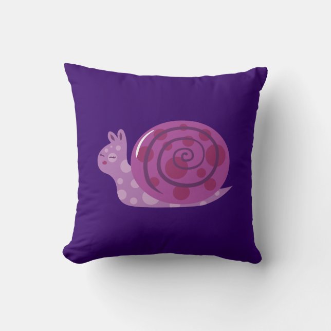 Cojín Decorativo Caracol morado (Anverso)