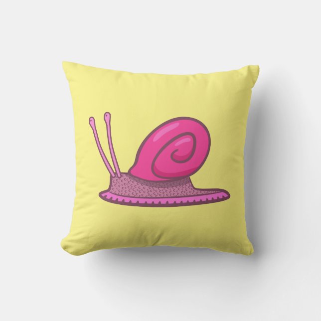 Cojín Decorativo Caracol rosa (Anverso)