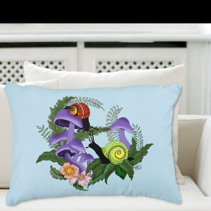 Cojín Decorativo Caracoles Cubanos Hongos Purpura