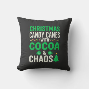 Cojín Decorativo Caramelos de Navidad Cacao Caos Festivo