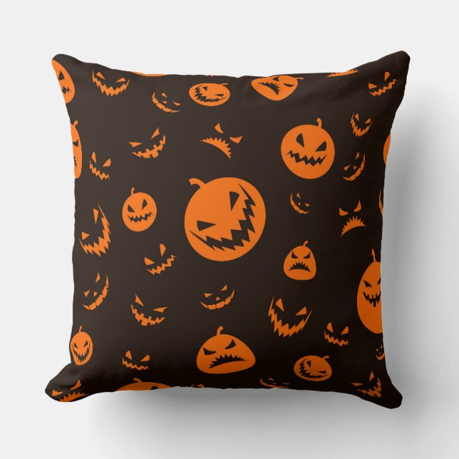 Cojín Decorativo Caras de calabaza (Anverso)