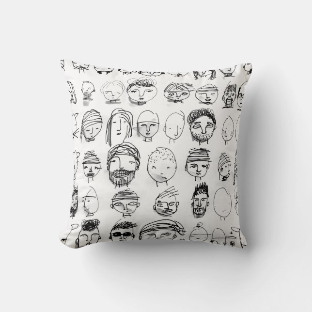 Cojín Decorativo caras enrrolladas (Anverso)