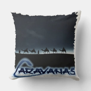 Cojín decorativo caravanas en el desierto