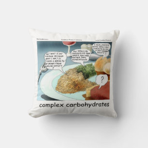 Cojín Decorativo Carbohidratos Complejos Filosofía Divertida Comida