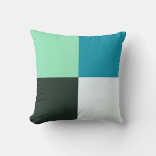 Cojín Decorativo Carbón blanco Verde azulado azul azul azul turques