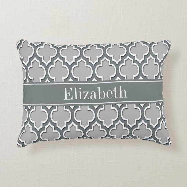 Cojín Decorativo Carbón gris marroquí #5DS Nombre carbón vegetal Mo (Anverso)