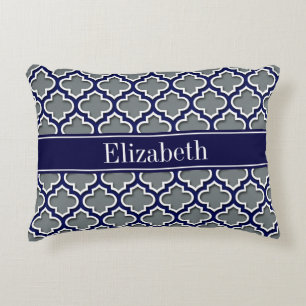 Cojín Decorativo Carbon Nav Blanco Marruecos #5DS Nav Nombre Monogr