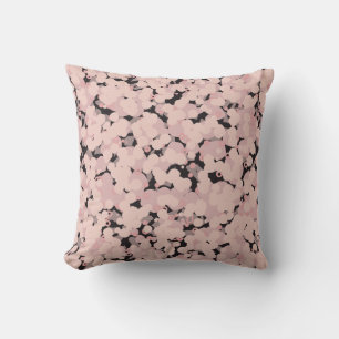 Cojín Decorativo carbón rosa gris abstracto