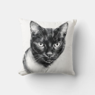 Cojín Decorativo Carboncillo de Gato