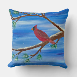 Cojín Decorativo Cardenal de invierno
