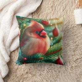Cojín Decorativo Cardenal de Navidades festivos