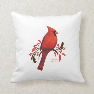 Cojín Decorativo Cardenal de sexo masculino