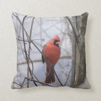 Cojín Decorativo ¡Cardenal en la niebla!