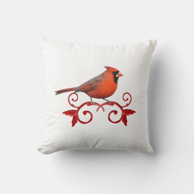 Cojín Decorativo Cardenal hermoso (Anverso)