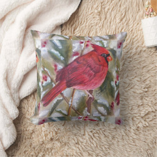 COJÍN DECORATIVO CARDENAL ROJO MAGNÍFICO