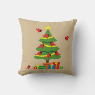 Cojín Decorativo Cardenales rojos - Navidades más gastados juntos