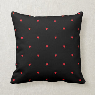 Cojín Decorativo Cardilla de Doodle Patrones Rojo Personalizado Neg