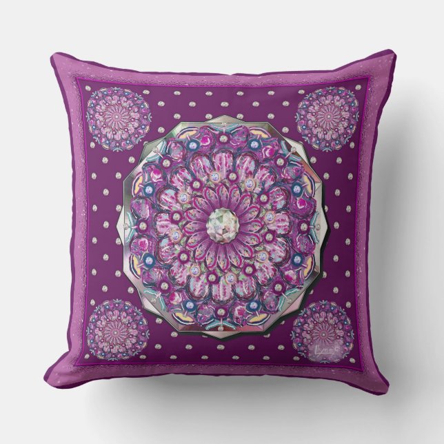 Cojín Decorativo Cardinal red Rosace (Anverso)