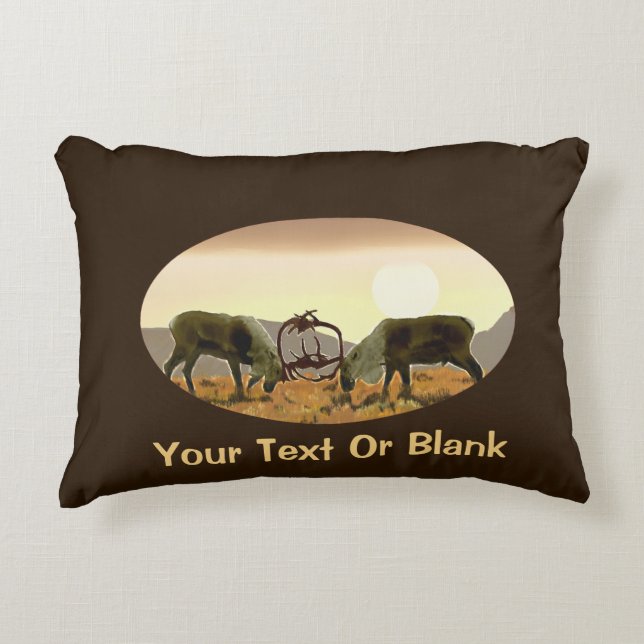 Cojín Decorativo Caribou Duel (Anverso)