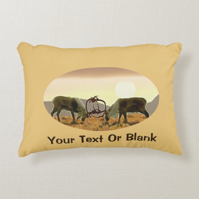 Cojín Decorativo Caribou Duel (Anverso)